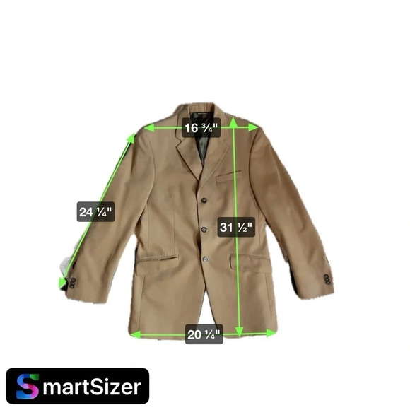 Banana Republic mens suit jacket tan brown cotton 3 button size 38R - Picture 13 of 13